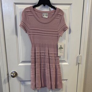 Rare Editions Mauve Knit Dress